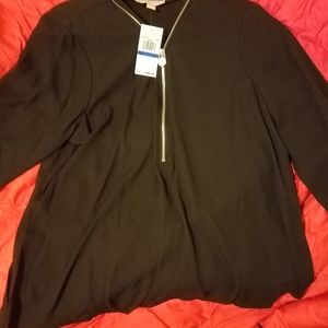 Michael Kors zip up top NWT